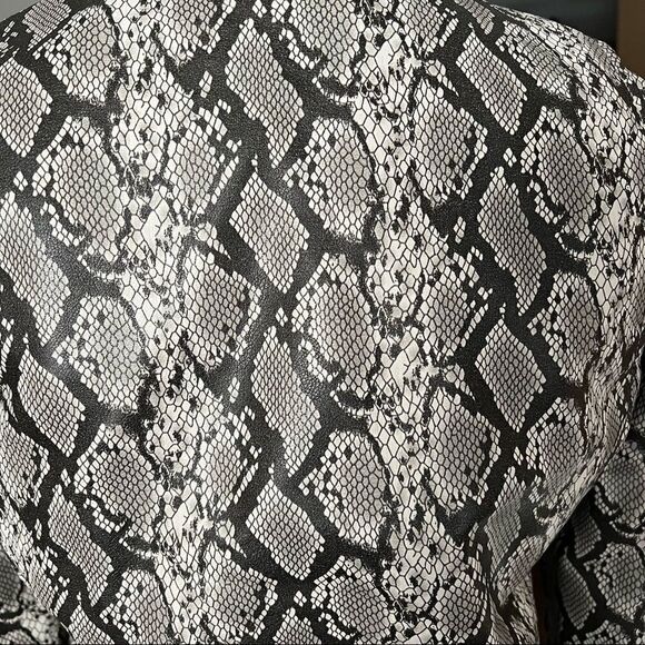 Blank NYC Snake Print Jacket - Gray and Cream - Picture 5 of 7
